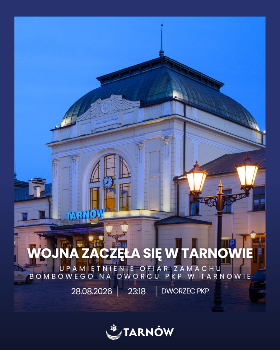 Plakat uroczystości upamiętnienia ofiar zamachu bombowego